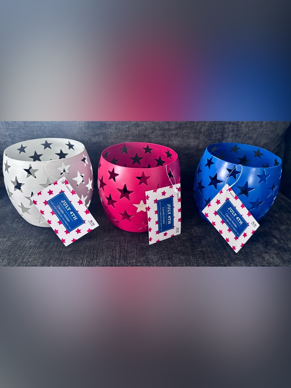 4th of July Candle Holders